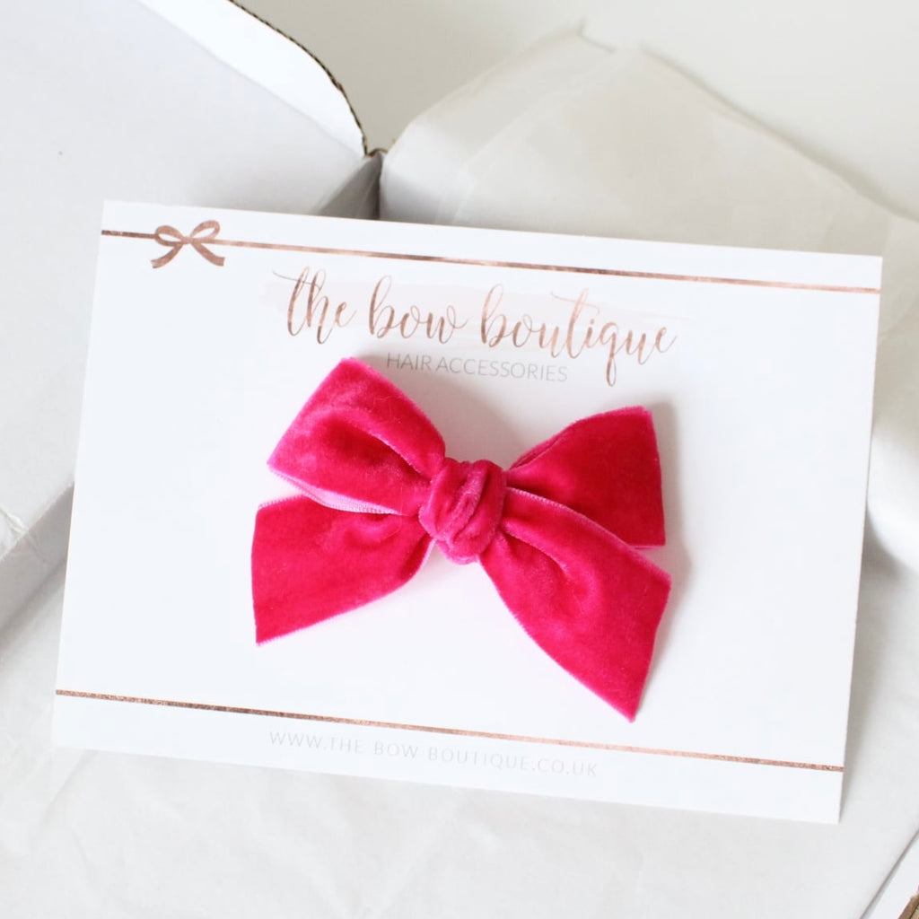 Velvet ribbon bows | 14 colours | Clip or headband