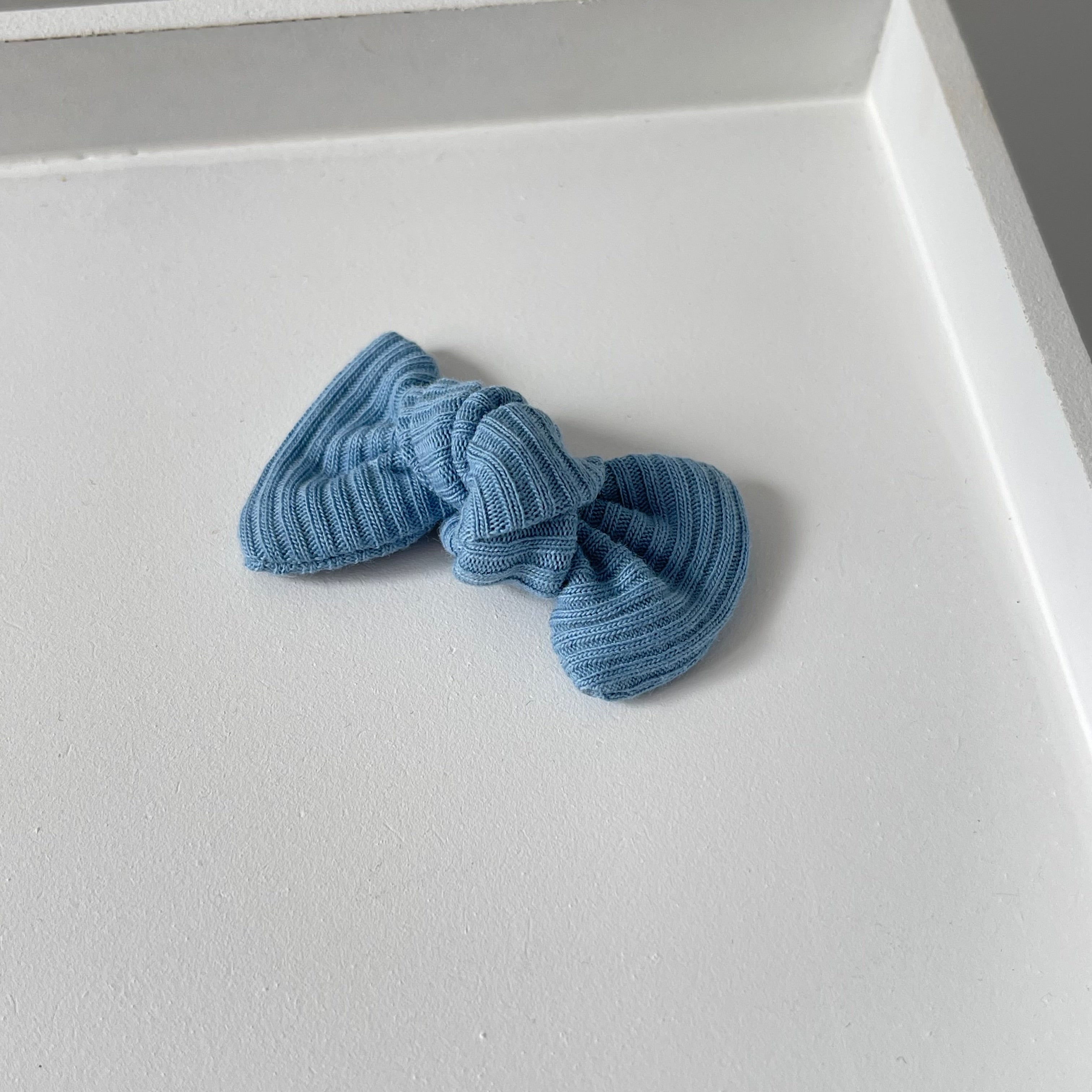 Petite jersey ribbed knot bows | 20 Colours | Clip, headband or bobble