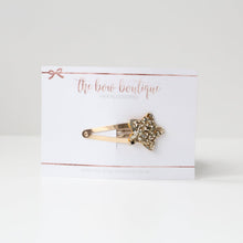 Load image into Gallery viewer, Glitter star snappy clips | 21 colours