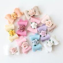 Load image into Gallery viewer, Petite felt flower bows