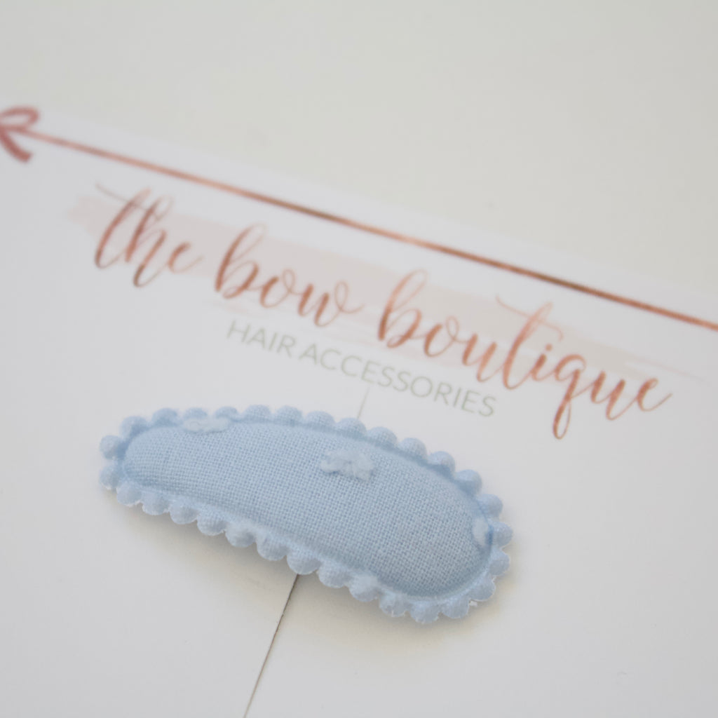 My first embroidered snappy clips