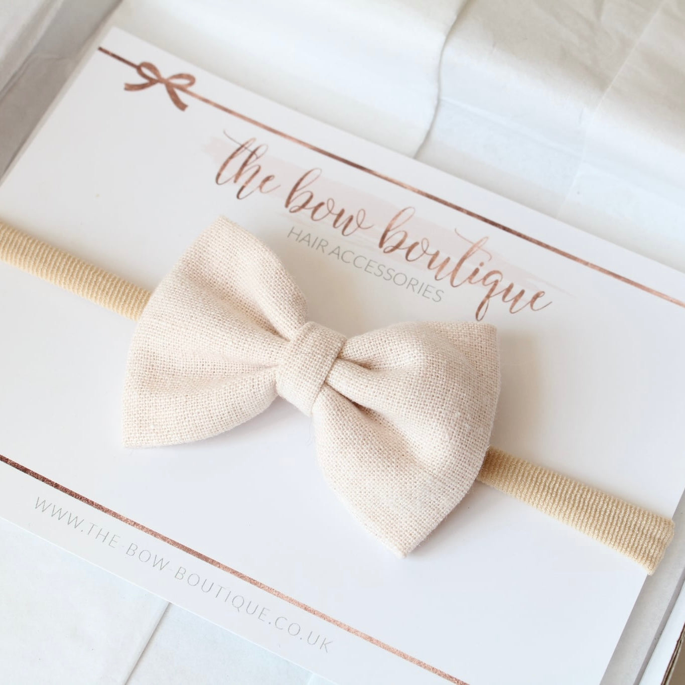 Cottage linen bow | 3 Sizes | 13 Colours | Clip, headband or bobble