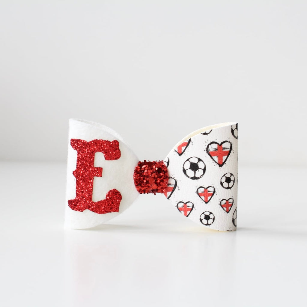Football bows | Red | Clip or headband