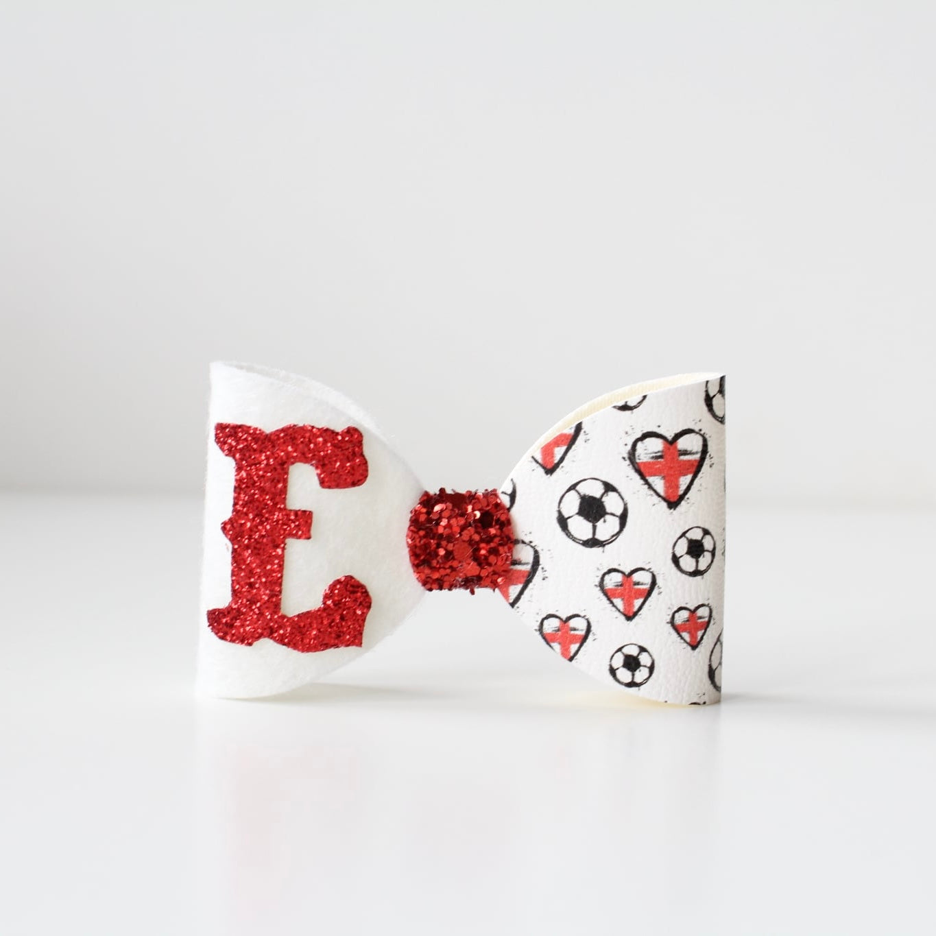 Football bows | Red | Clip or headband