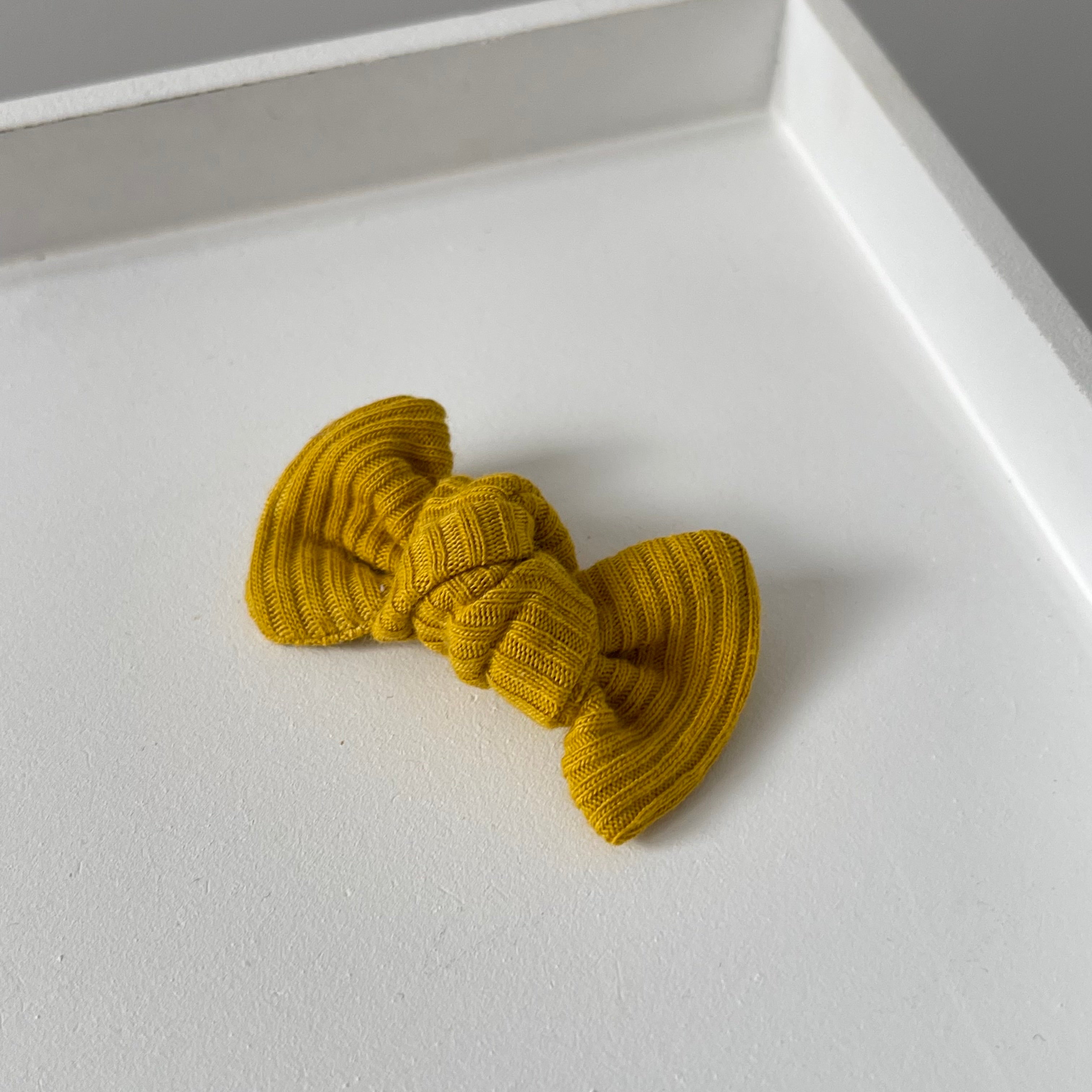 Petite jersey ribbed knot bows | 20 Colours | Clip, headband or bobble