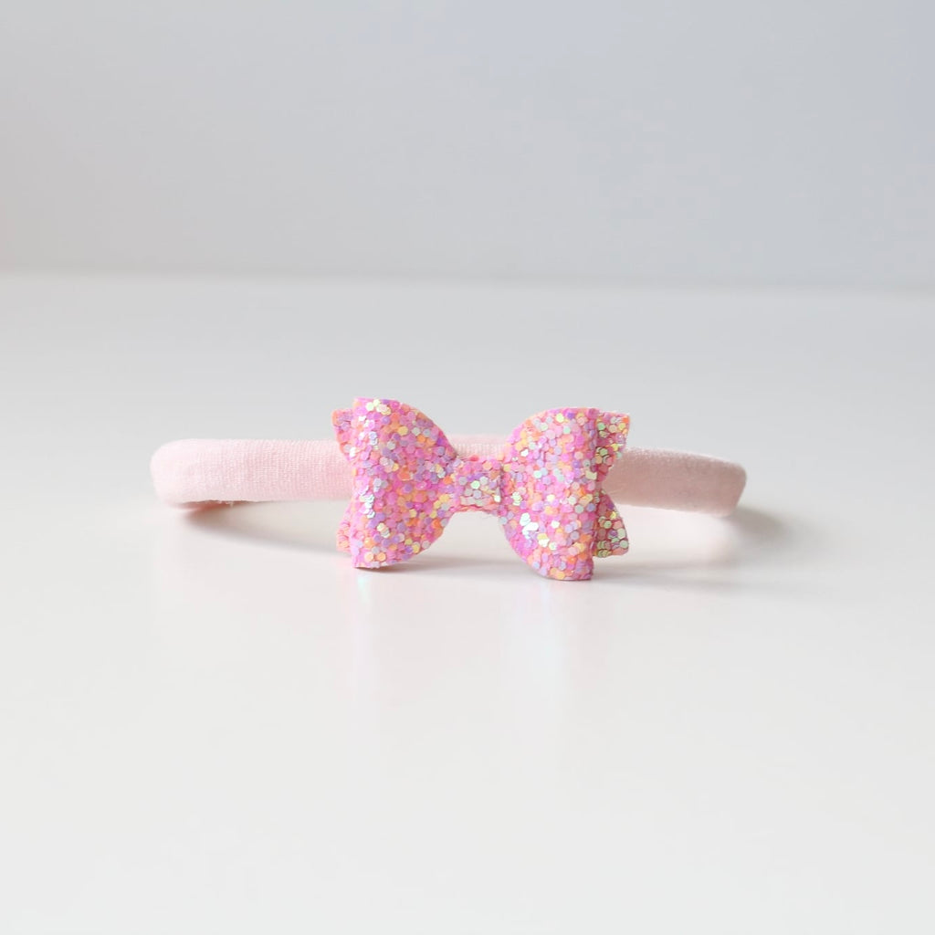 Petite deluxe glitter bows | 22 Colours | Clip, headband or bobble