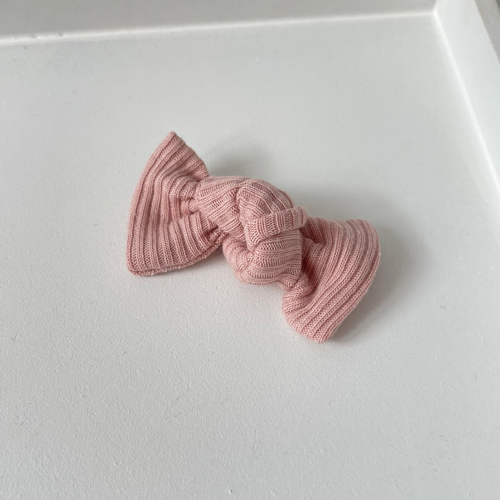 Petite jersey ribbed knot bows | 20 Colours | Clip, headband or bobble