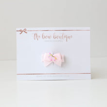 Load image into Gallery viewer, Darling petite unicorn bow | Pink | Clip or bobble