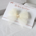 Cream tulle bow | 2 sizes | Clip or headband