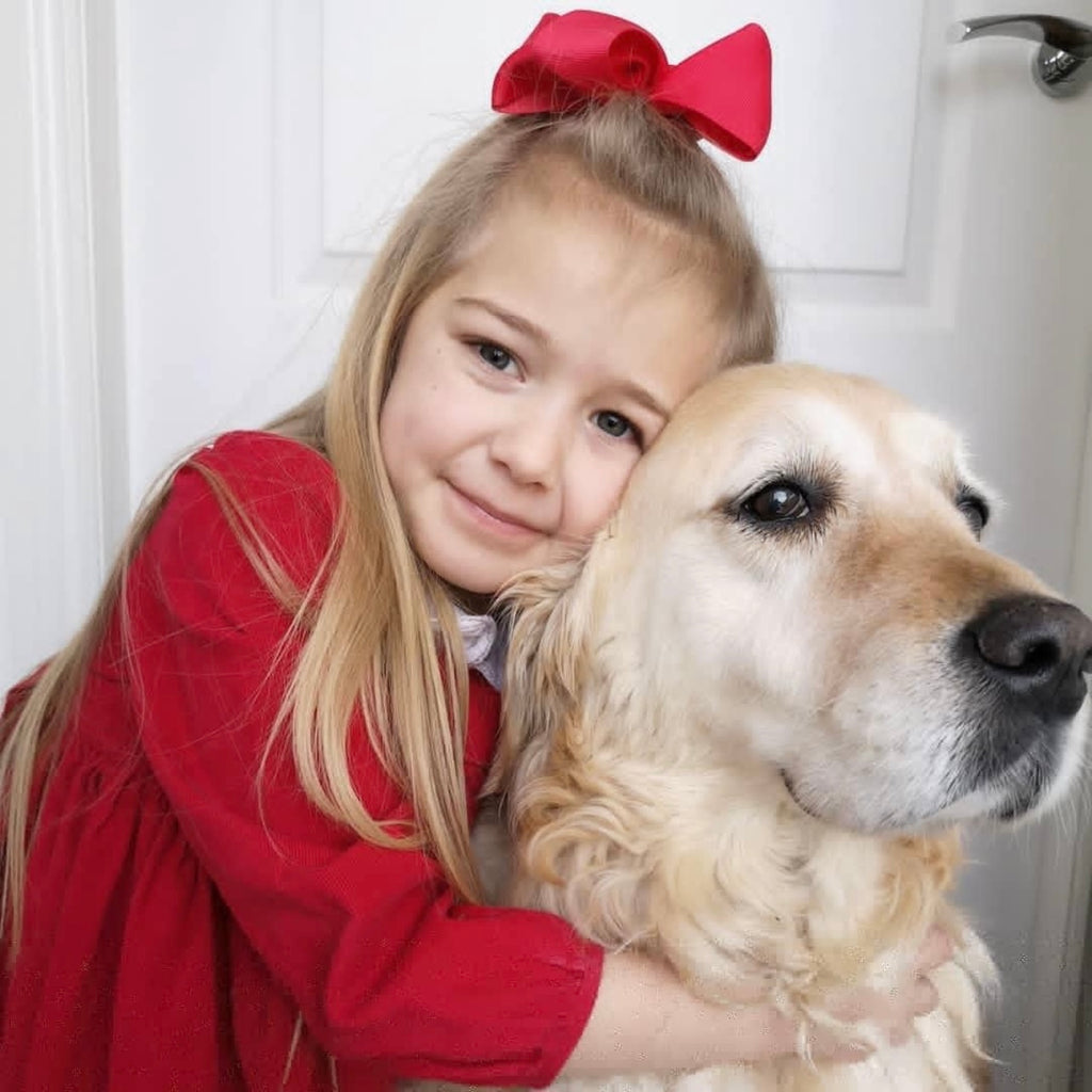 XL red ribbon bow | Clip or bobble