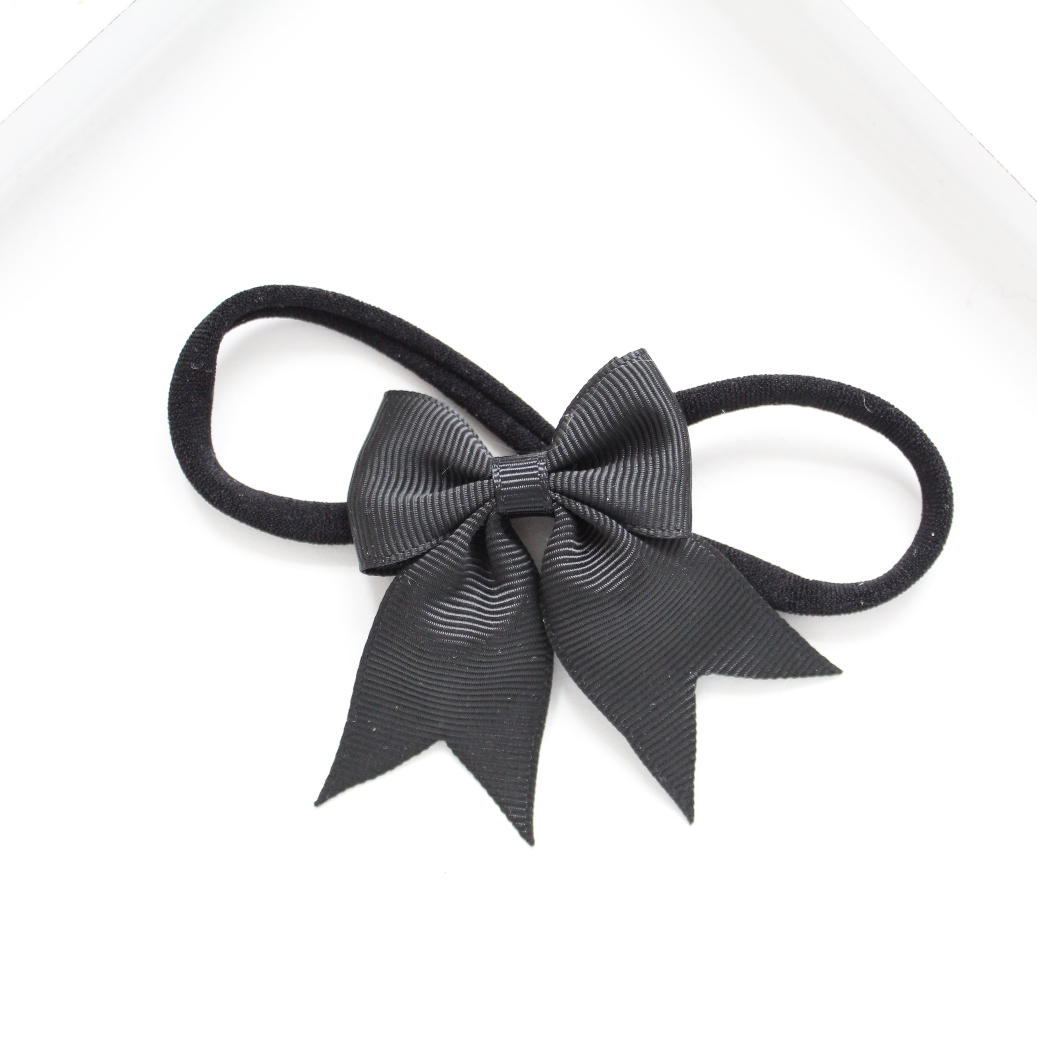 Personalised short tail pinch ribbon bow headbands | 28 colours