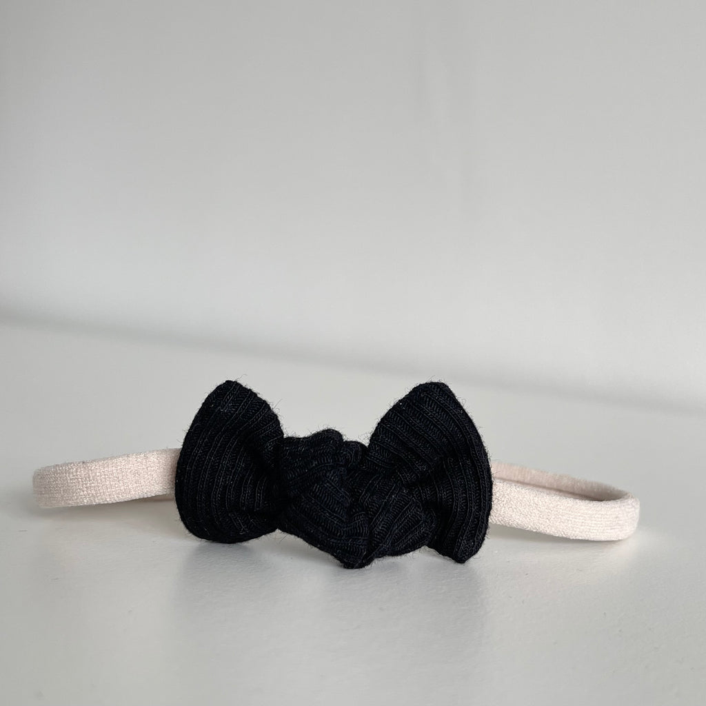 Petite jersey ribbed knot bows | 20 Colours | Clip, headband or bobble
