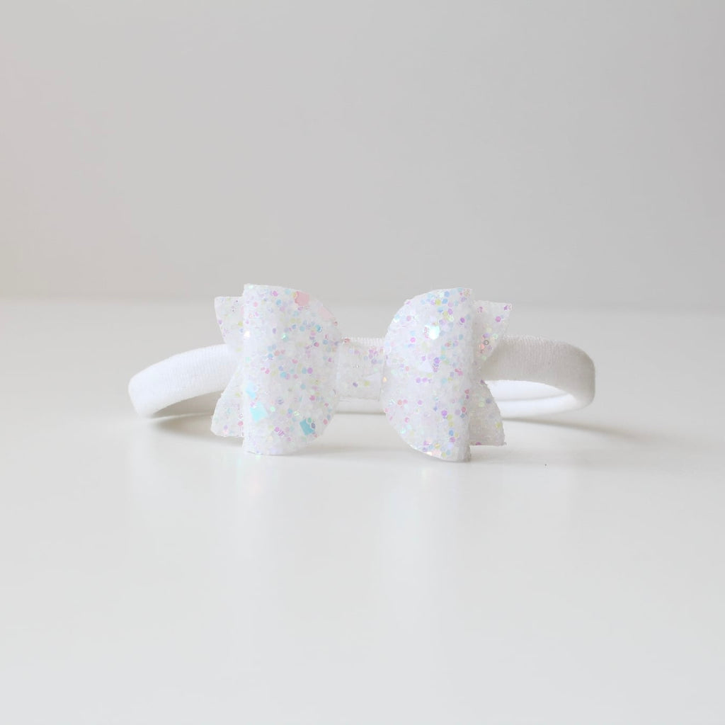 Mini deluxe glitter bows | 22 Colours | Clip, headband or bobble