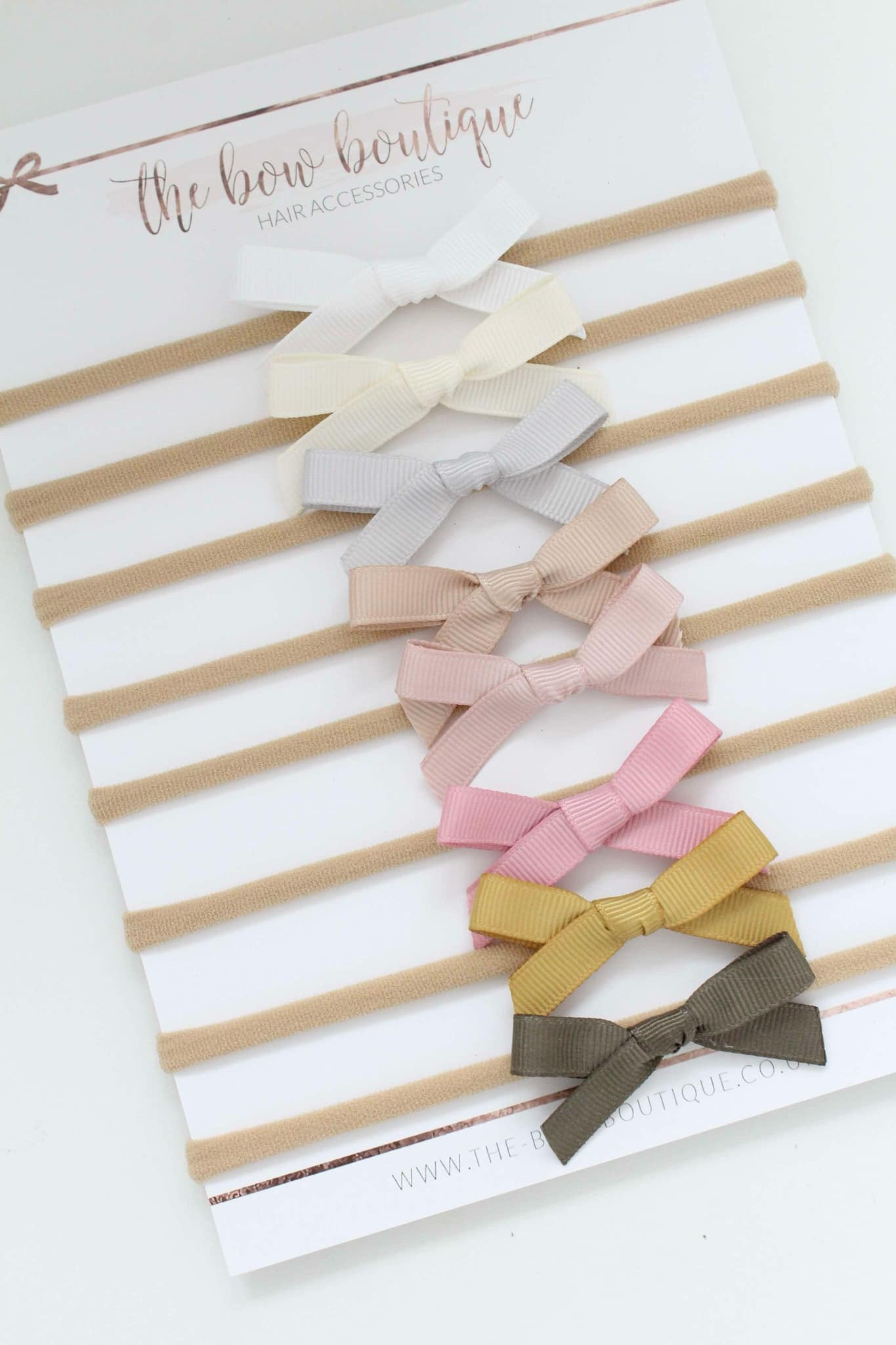 Hand tied ribbon bow headband sets