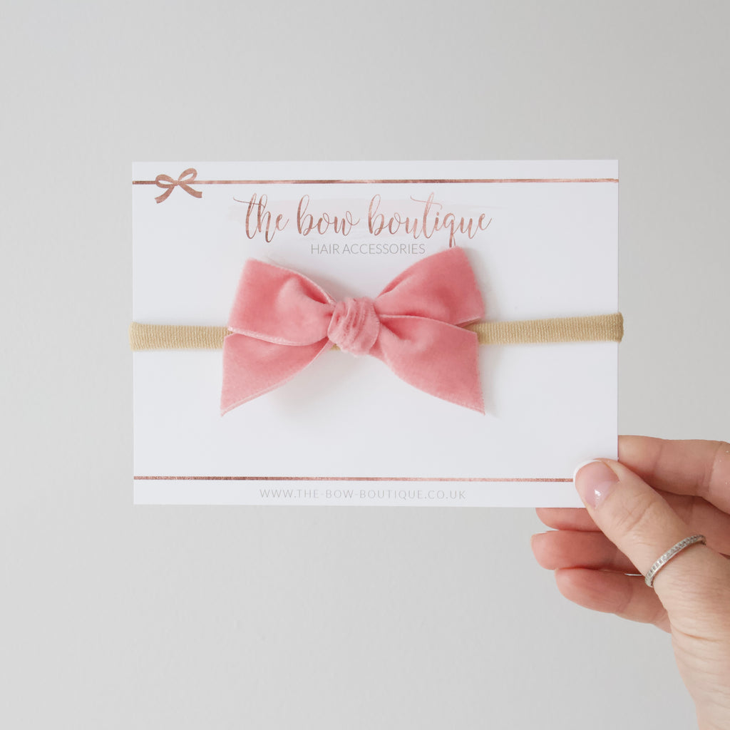 Velvet ribbon bows | 14 colours | Clip or headband