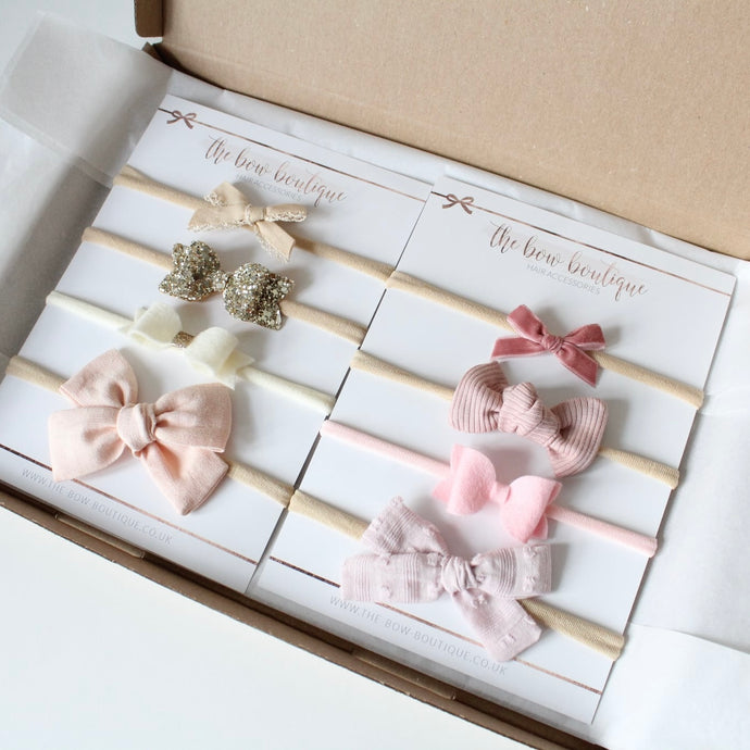 Vintage neutral headband set