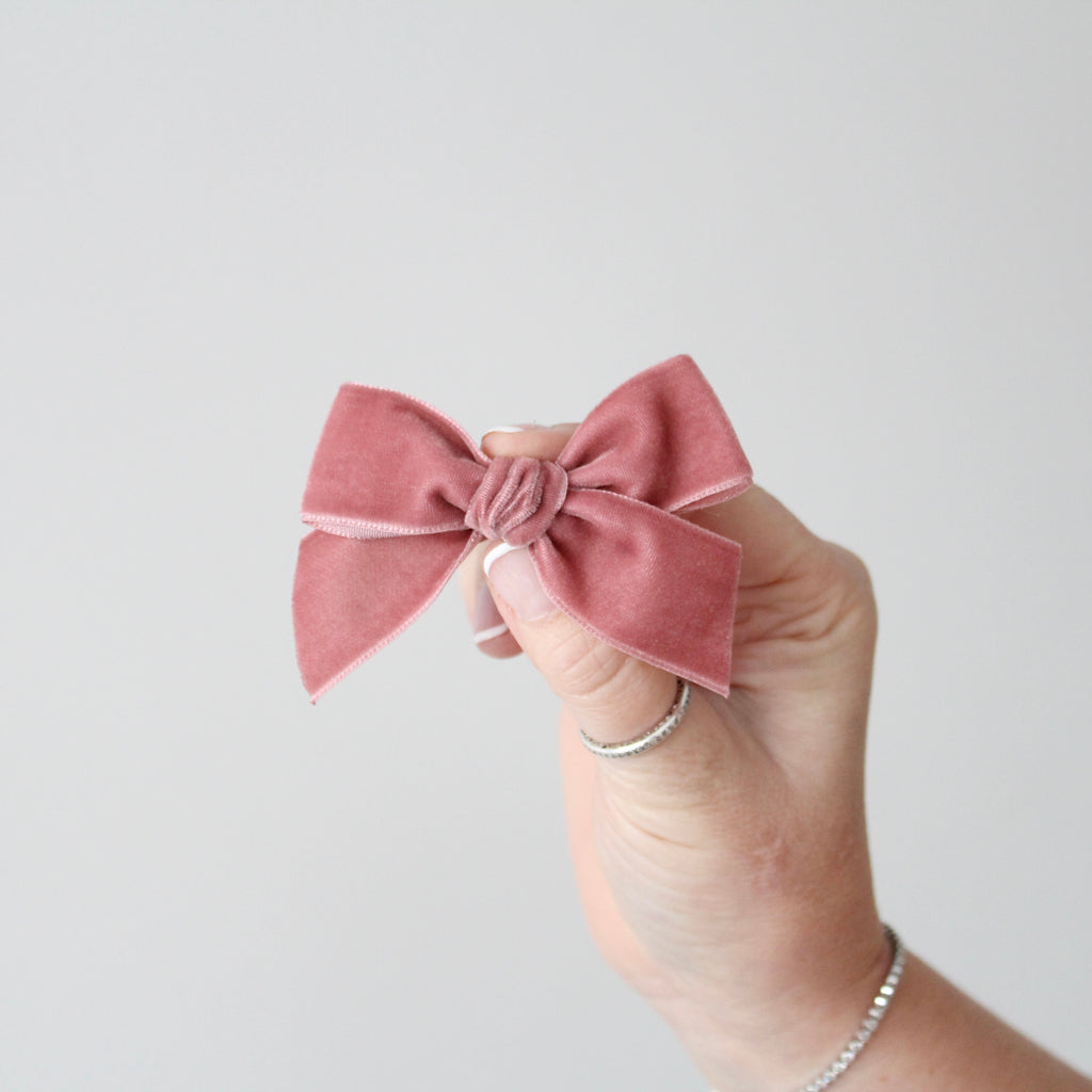 Velvet ribbon bows | 14 colours | Clip or headband