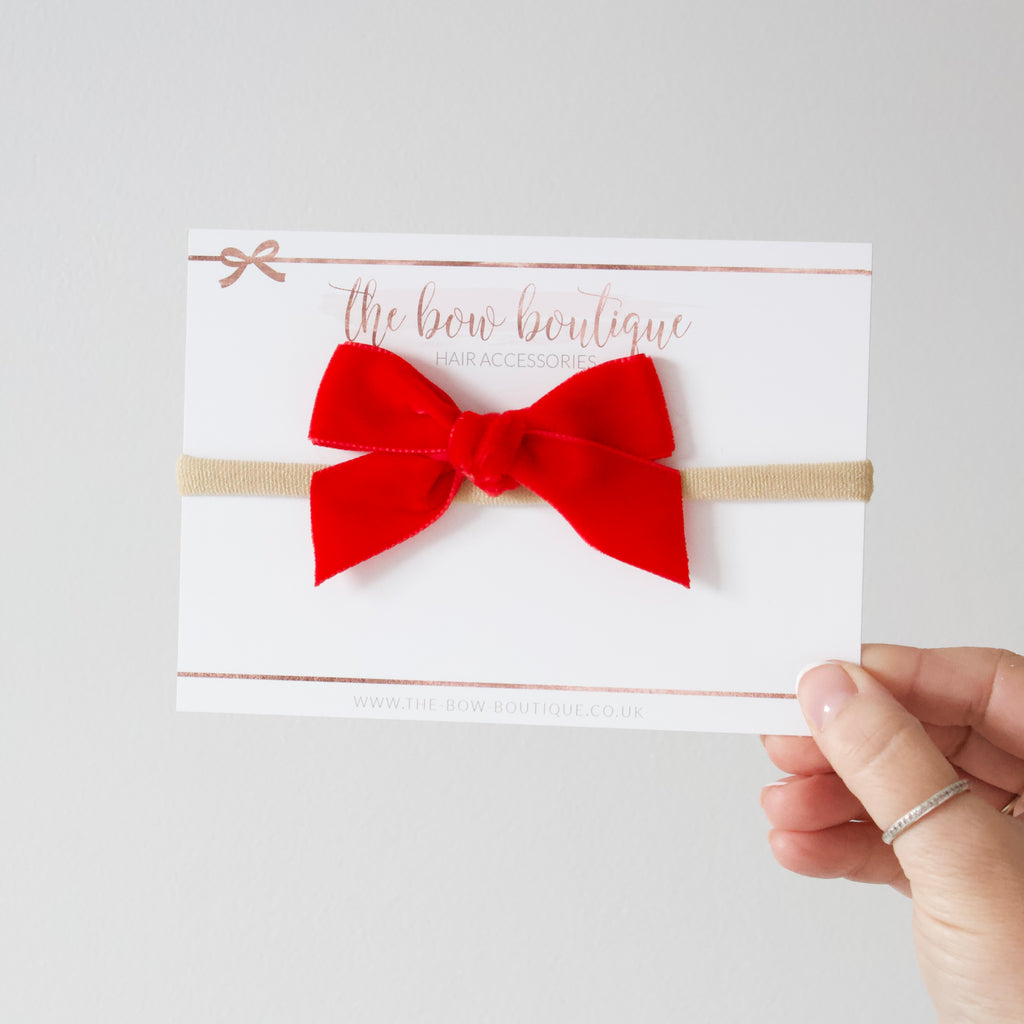 Velvet ribbon bows | 14 colours | Clip or headband