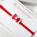 Football mini pinch baby headband (Red band)
