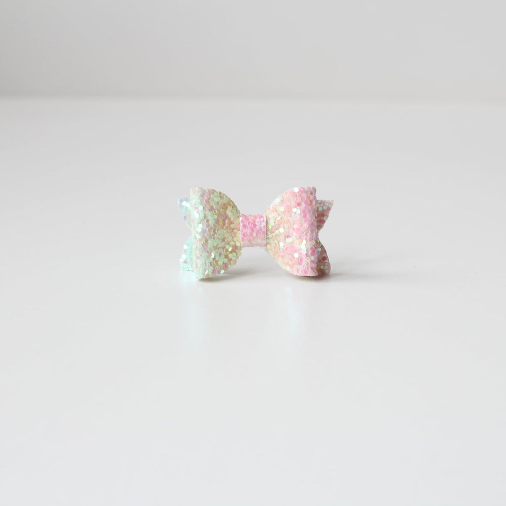Petite deluxe glitter bows | 22 Colours | Clip, headband or bobble