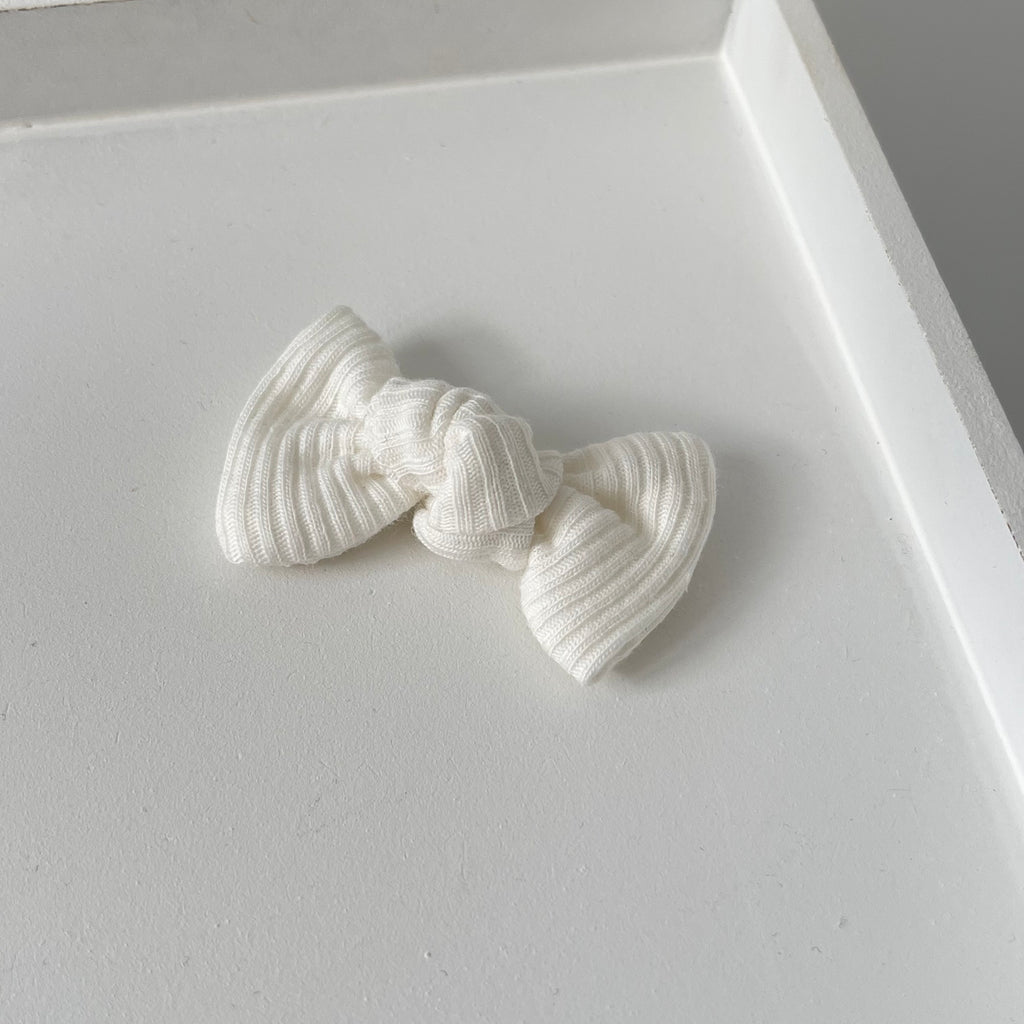 Petite jersey ribbed knot bows | 20 Colours | Clip, headband or bobble