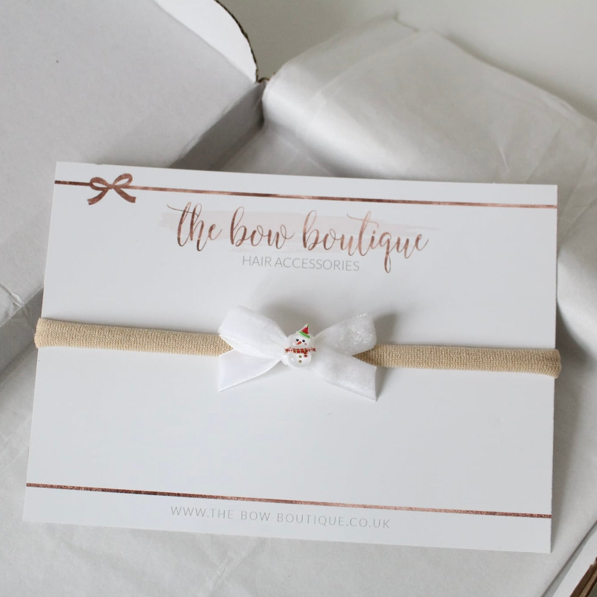 Mini velvet christmas bow | Clip or headband