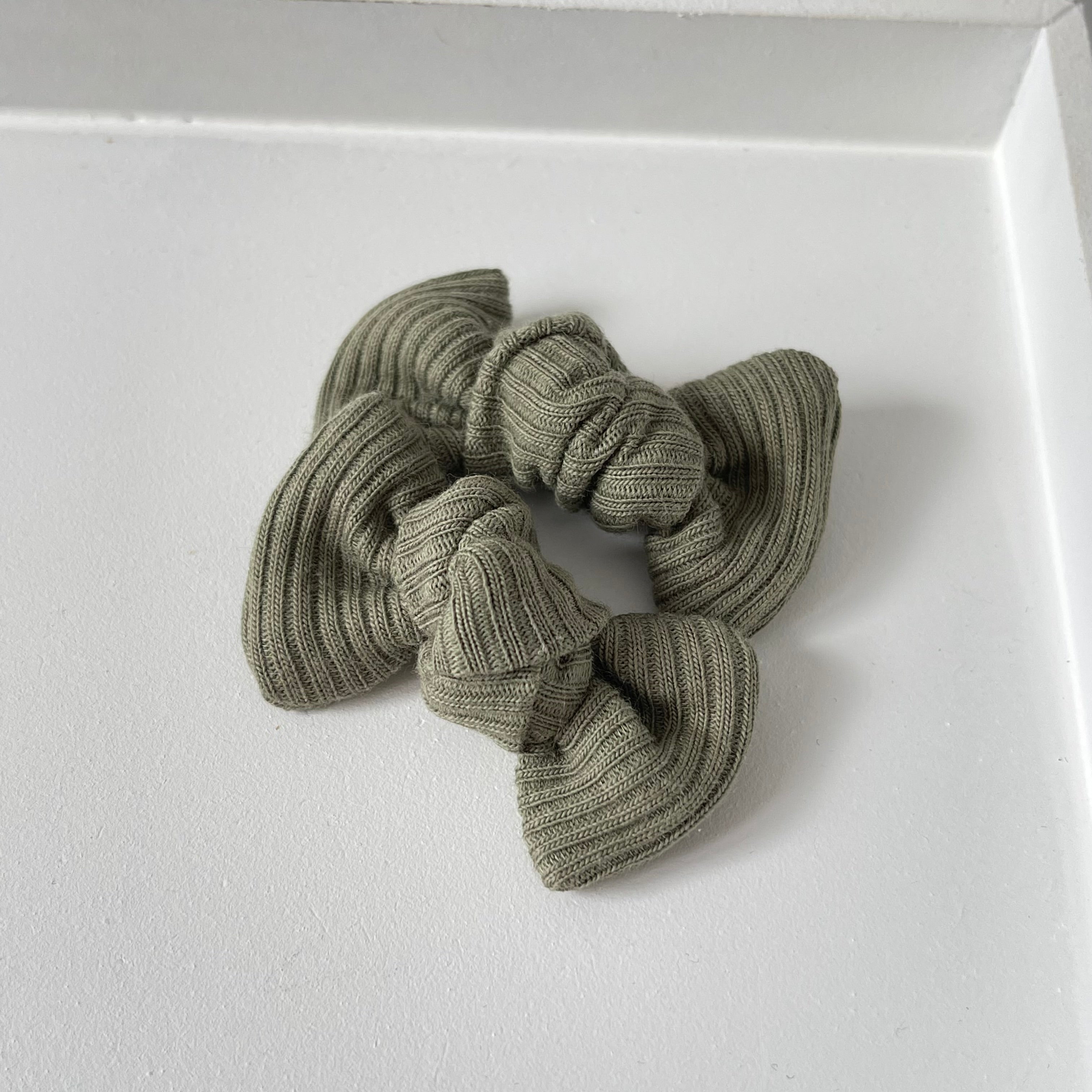 Petite jersey ribbed knot bows | 20 Colours | Clip, headband or bobble