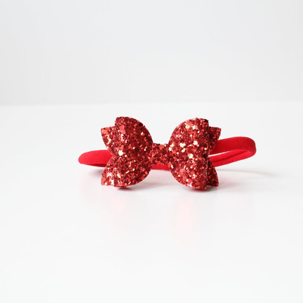 Medium deluxe glitter bows | 20 Colours | Clip or headband
