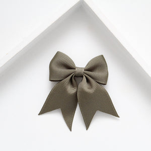 Personalised short tail pinch ribbon clip & bobbles 33 colours