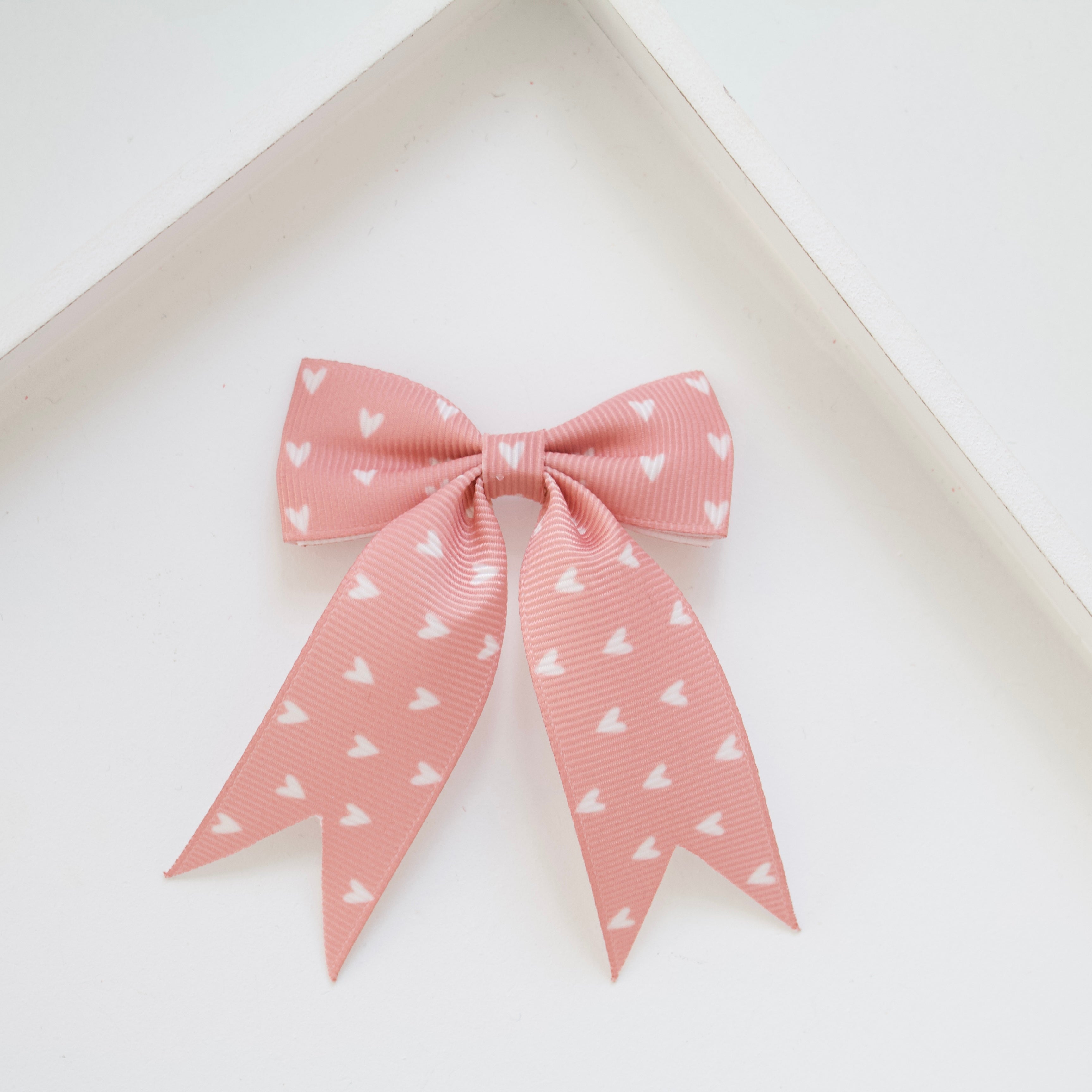 Heart tail ribbon bow clip | 2 colours