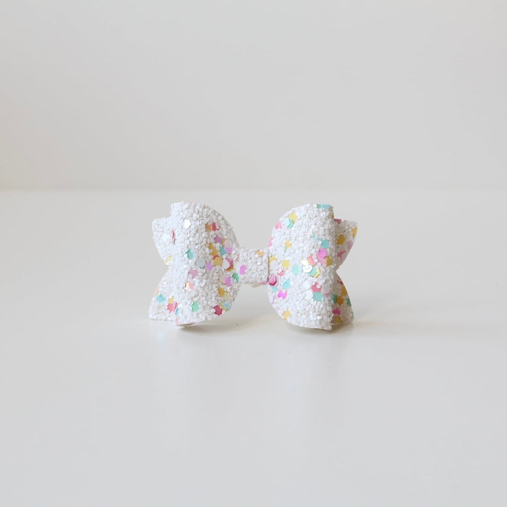 Medium deluxe glitter bows | 20 Colours | Clip or headband