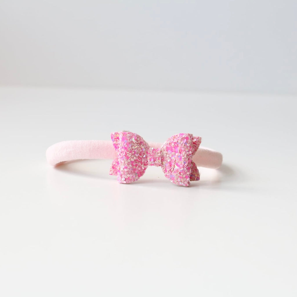 Petite deluxe glitter bows | 22 Colours | Clip, headband or bobble