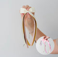 Fall tail pinch ribbon bow | 2 sizes | Clip or bobble