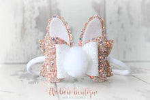 Load image into Gallery viewer, Bunny bows with tail (4 Colours) - Easter