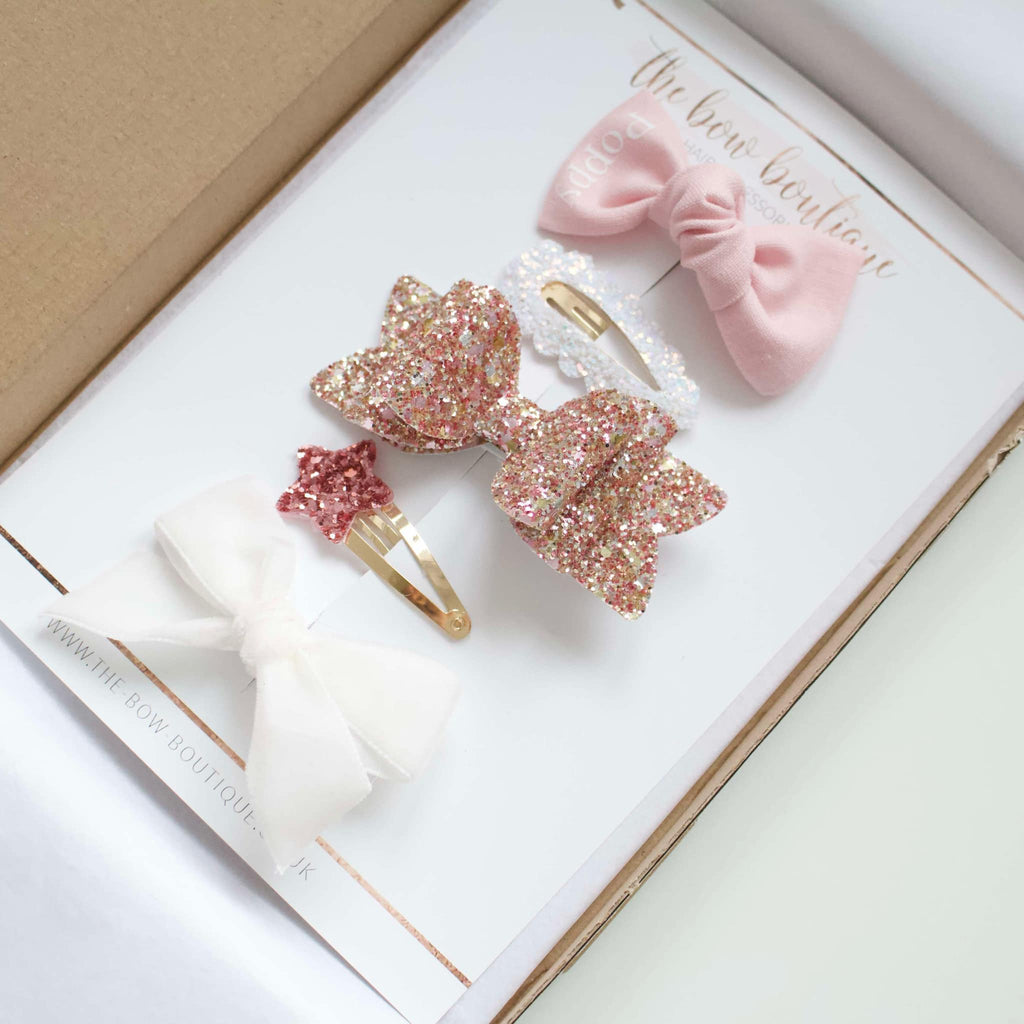 Personalised pink clip set
