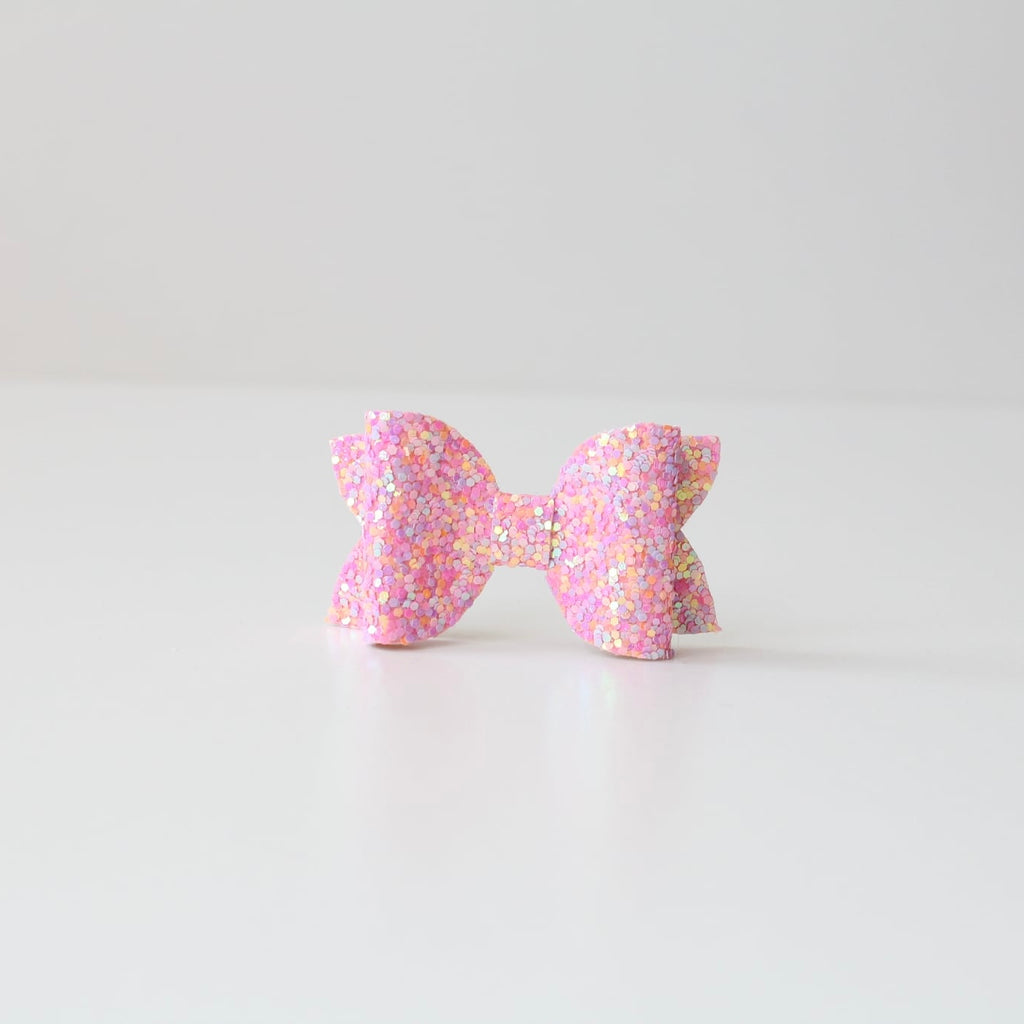 Mini deluxe glitter bows | 22 Colours | Clip, headband or bobble