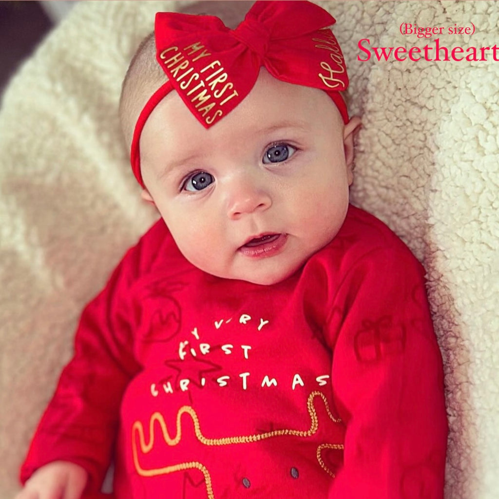 My first Christmas personalised Bow | Clip, headband or bobble