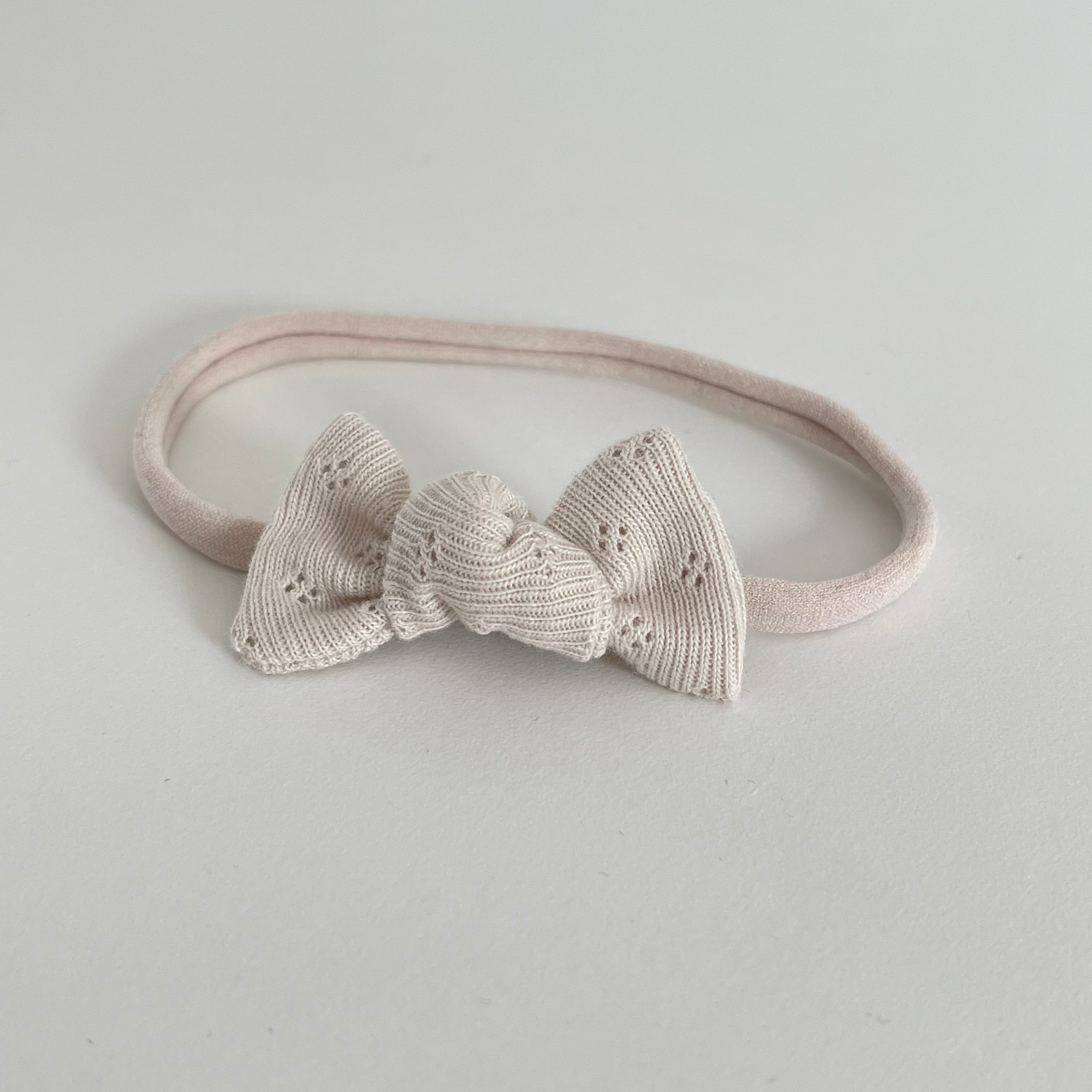 Petite jersey ribbed knot bows | 20 Colours | Clip, headband or bobble