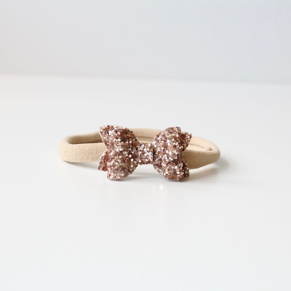 Petite deluxe glitter bows | 22 Colours | Clip, headband or bobble