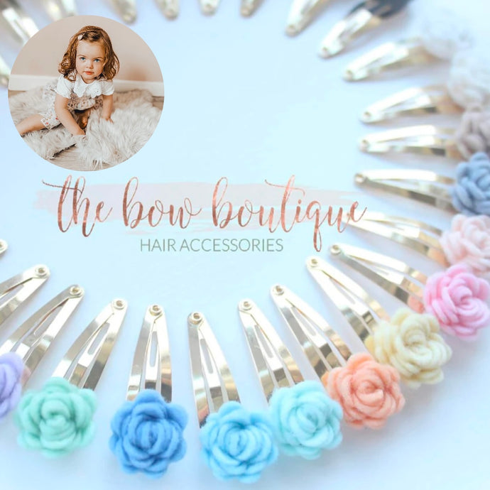 My first mini flower snappy clips (23 Colours)