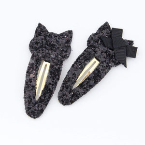 Halloween black cat snappy clip