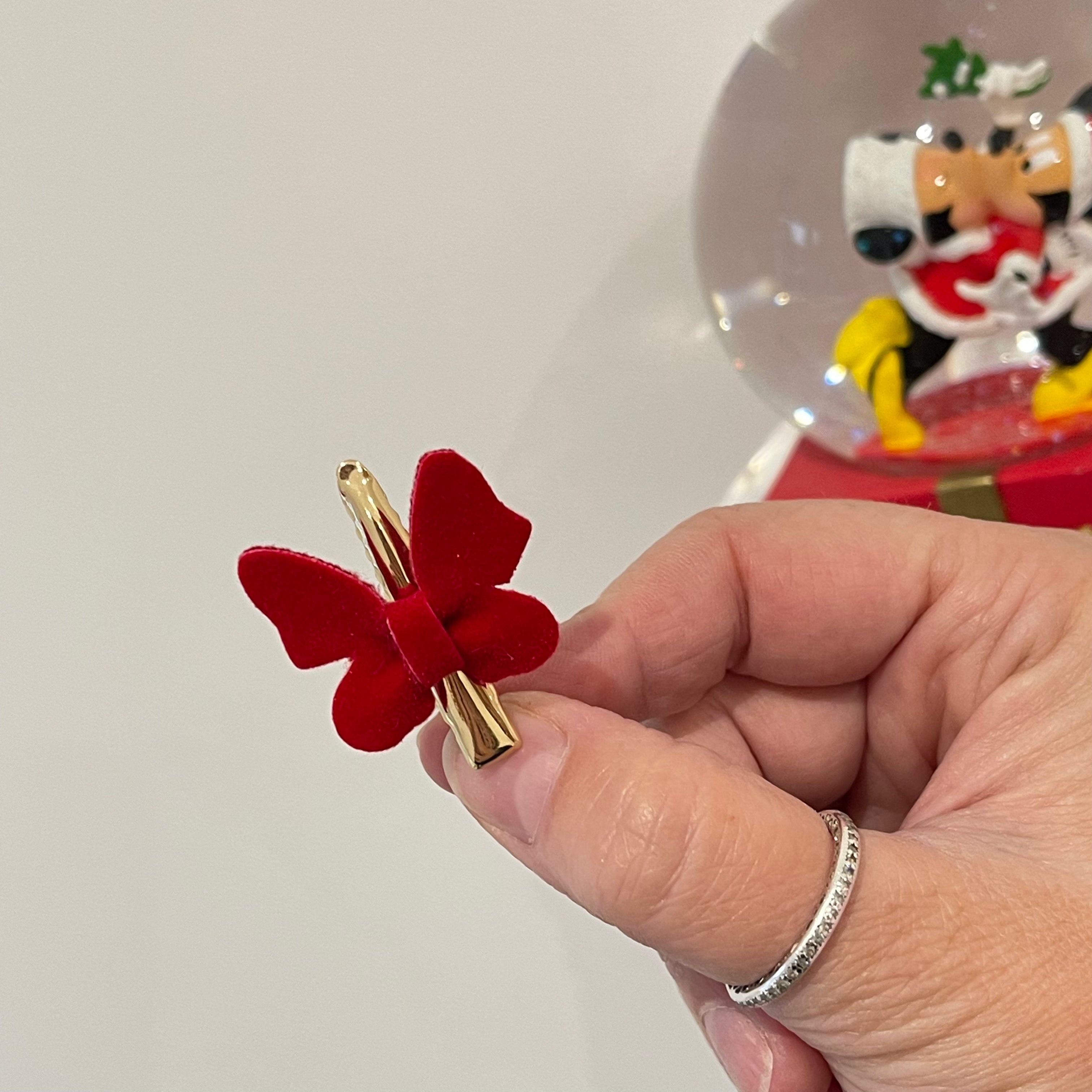Red velvet butterfly clip | 2 sizes