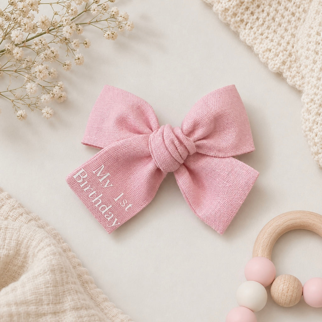 My first birthday bow | 10 Colours | Clip, headband, bobble or alice band