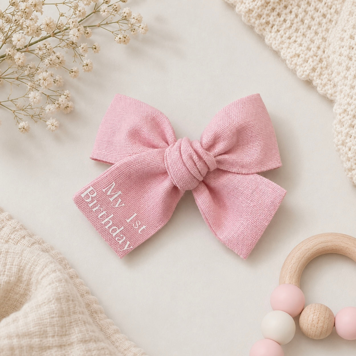 My first birthday bow | 10 Colours | Clip, headband, bobble or alice band