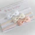 Pinch bow headband set