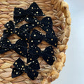 Black velvet ribbon star bow | Clip or headband