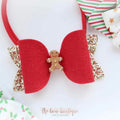 Christmas gingerbread bow | Clip or headband
