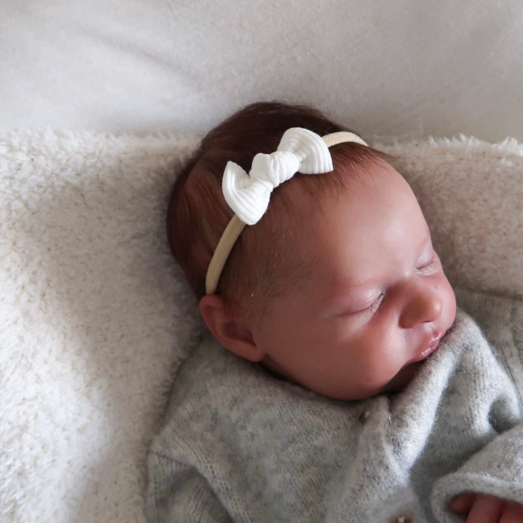 Petite jersey ribbed knot bows | 20 Colours | Clip, headband or bobble