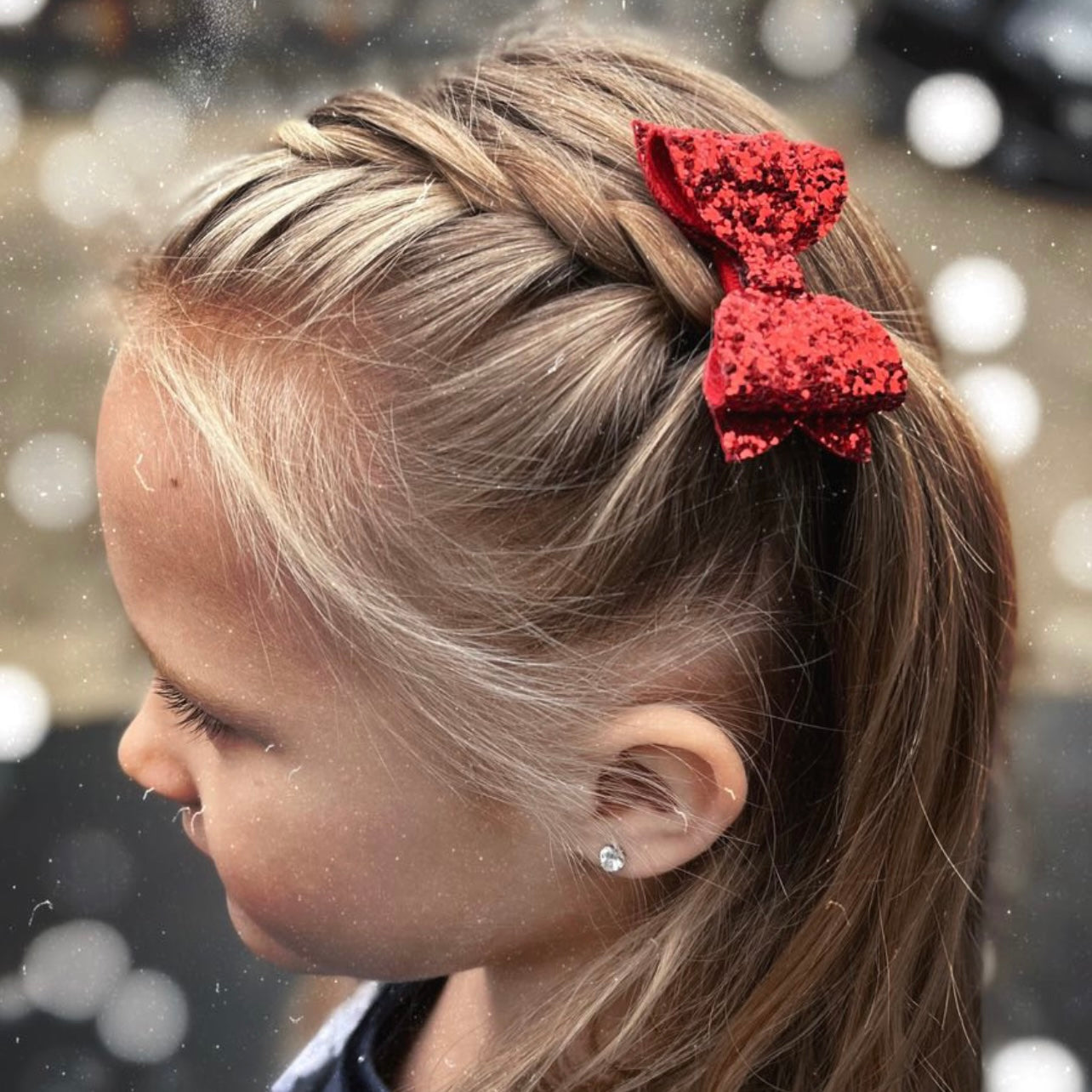Medium deluxe glitter bows | 20 Colours | Clip or headband
