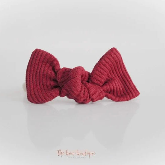 Christmas red jersey bows